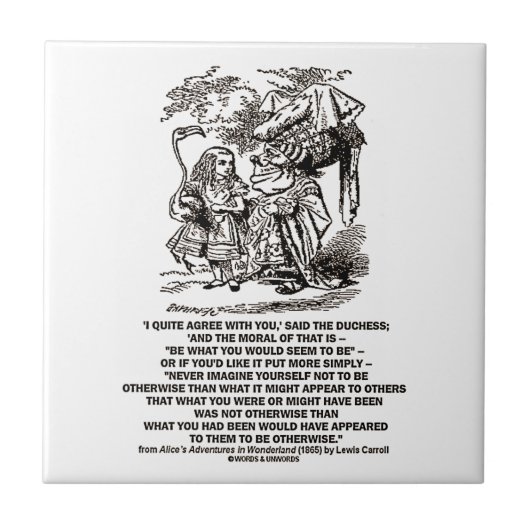 Wonderland wäre das, was man als Duchess sehen wür Fliese (Vorderseite)