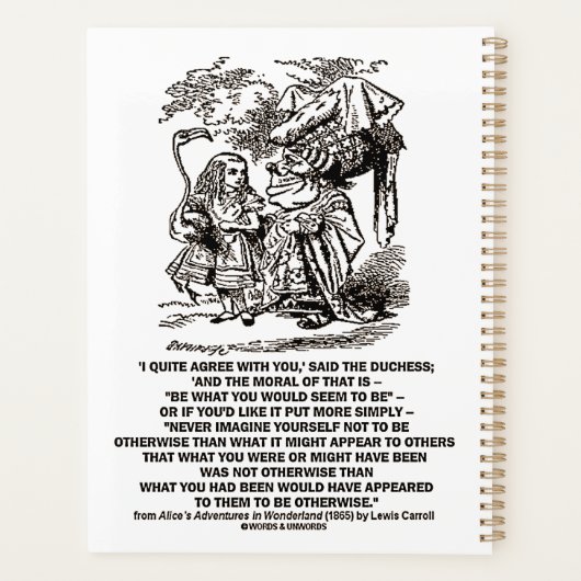 Wonderland wäre das, was man als Duchess sehen wür Planer (Rückseite)