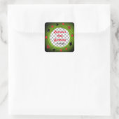 Wonderland Whimsical Mad Tea Party Wirbelsticker Quadratischer Aufkleber (Tasche)