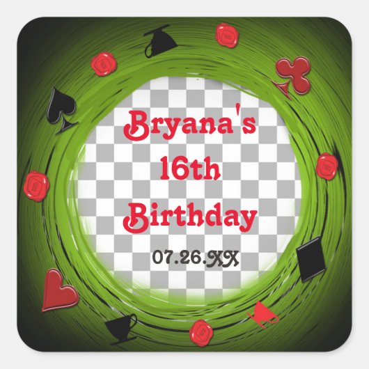 Wonderland Whimsical Mad Tea Party Wirbelsticker Quadratischer Aufkleber (Vorderseite)