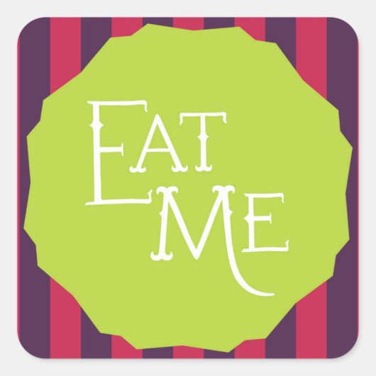 Wonderland Whimsical Mad Tee Party EAT ME Sticker (Vorderseite)