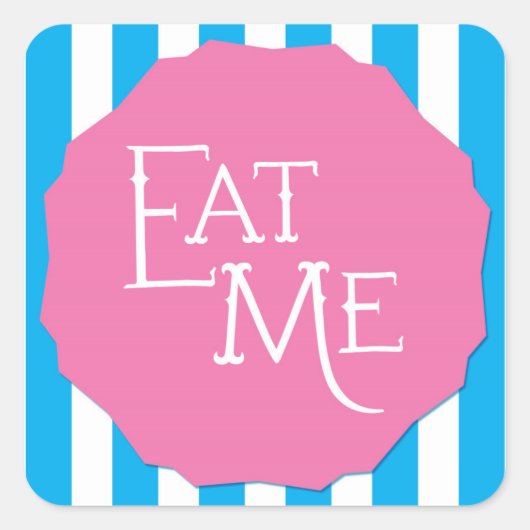 Wonderland Whimsical Mad Tee Party EAT ME Sticker (Vorderseite)