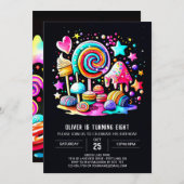 Wonderland Whimsy Birthday Einladung (Vorne/Hinten)