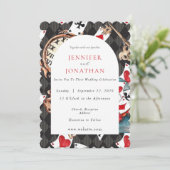 Wonderland Whimsy Wedding Einladung (Stehend Vorderseite)