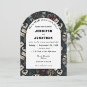 Wonderland Whimsy Wedding Einladung (Stehend Vorderseite)