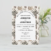 Wonderland Whimsy Wedding Einladung (Stehend Vorderseite)