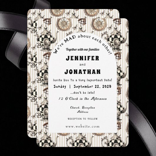 Wonderland Whimsy Wedding Einladung