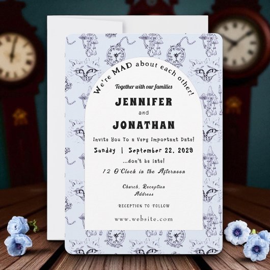 Wonderland Whimsy Wedding Einladung
