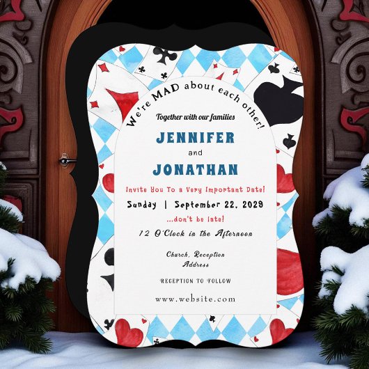 Wonderland Whimsy Wedding Einladung
