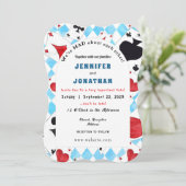 Wonderland Whimsy Wedding Einladung (Stehend Vorderseite)