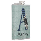 Wonderland White Rabbit Letter A Flachmann (Rechts)