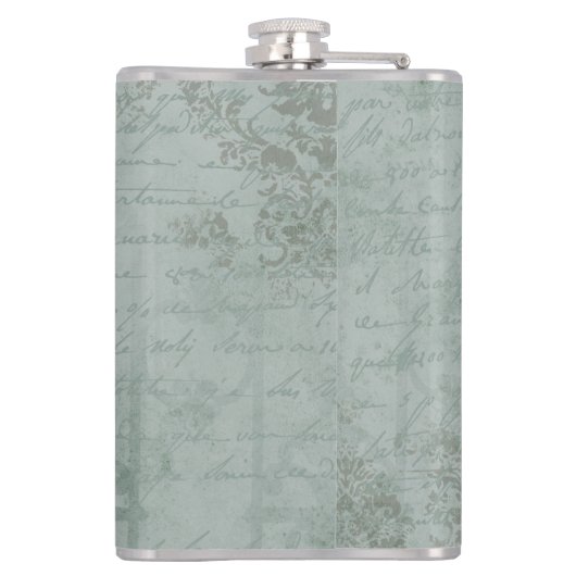 Wonderland White Rabbit Letter A Flachmann (Rückseite)