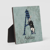 Wonderland White Rabbit Letter A Fotoplatte (Vorderseite)