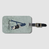 Wonderland White Rabbit Letter A Gepäckanhänger (Vorderseite (Horizontal))