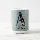 Wonderland White Rabbit Letter A Kaffeetasse (Mittel)