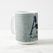 Wonderland White Rabbit Letter A Kaffeetasse (Vorderseite Links)