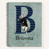 Wonderland White Rabbit Letter B Bullet Journal Notizblock (Vorderseite)