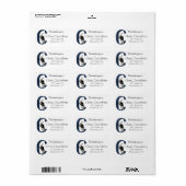 Wonderland White Rabbit Letter C Buchzeichen Adressaufkleber (Vorne)