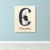 Wonderland White Rabbit Letter C Canvas Print Leinwanddruck (Insitu (Holzboden))
