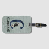 Wonderland White Rabbit Letter C Gepäckmarke Gepäckanhänger (Vorderseite (Horizontal))