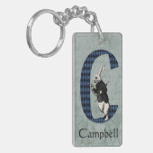 Wonderland White Rabbit Letter C Schlüsselanhänger (Vorderseite links)