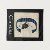 Wonderland White Rabbit Letter C Wandteppich (Vorderseite (Horizontal))