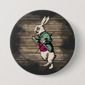Wonderland White Rabbit Minze Button (Vorderseite)