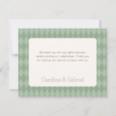 Wonderland White Rabbit Vielen Dank Dankeskarte (Rückseite)