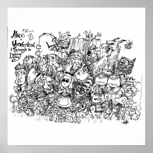 Wonderland-Zeichen Poster (Vorne)