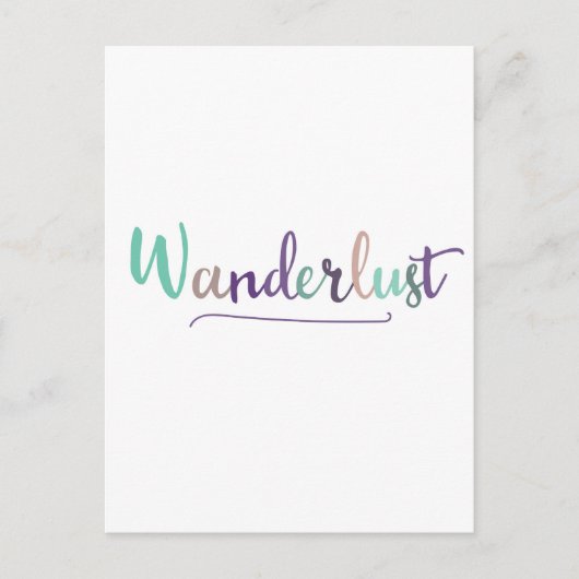 Wonderlust Postkarte (Vorderseite)