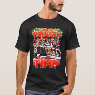 Wonderpaw Zeit Niedliche Kuschelhunde Weihnachten T-Shirt