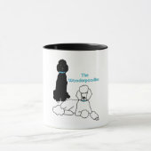 Wonderpoodles Tasse mit farbigem Griff (Zentrum)