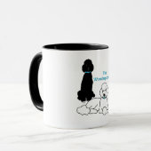 Wonderpoodles Tasse mit farbigem Griff (Vorderseite Links)
