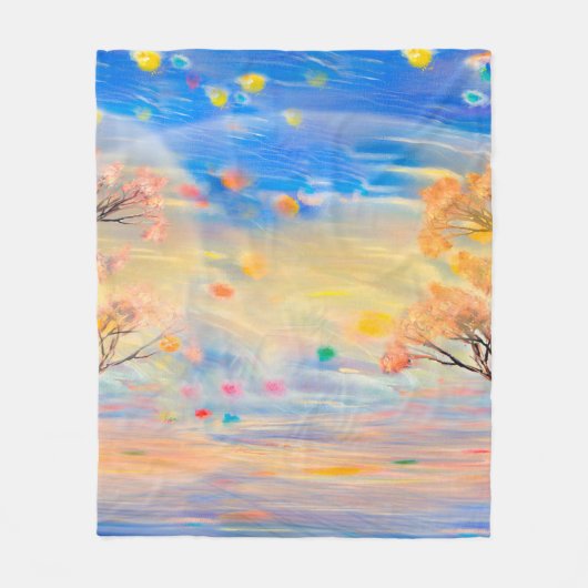 Wonderrful view on sunsetart,abstract background,a fleecedecke (Vorderseite)
