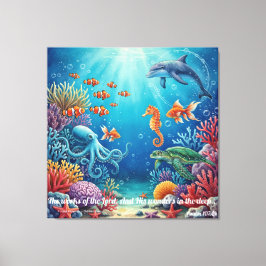 Wonders in the Deep | Psalm 107:24 Christian Decor Leinwanddruck