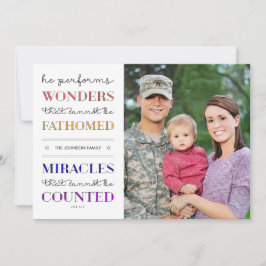 Wonders & Miracles Weihnachtsfeiertag Foto Flat Feiertagskarte