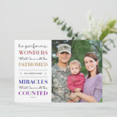 Wonders & Miracles Weihnachtsfeiertag Foto Flat Feiertagskarte (Stehend Vorderseite)