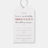 Wonders & Miracles Weihnachtsfeiertag Geschenkanhänger (Vorderseite)