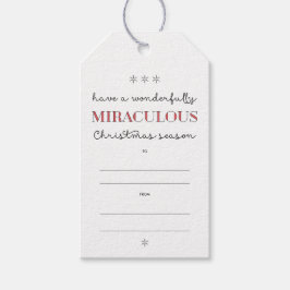 Wonders & Miracles Weihnachtsfeiertag Geschenkanhänger