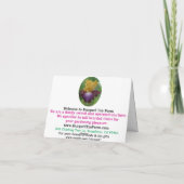 "WONDERS NIEMALS CEASE" Blank Iris Note Card Karte (Rückseite)