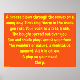 "Wonders Of Nature", humor, meditation Poster