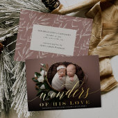 Wonders | Twins Holiday Foil Birth Ankündigung