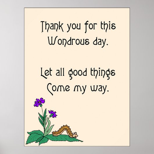 Wondrous Day Poster (Vorne)