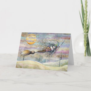 Wondrous Flight Halloween Hexenkarte Karte