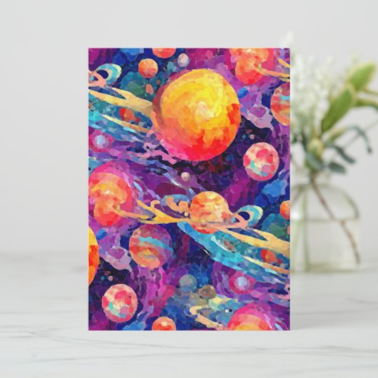 Wondrous-Konstellation Einladung (Stehend Vorderseite)