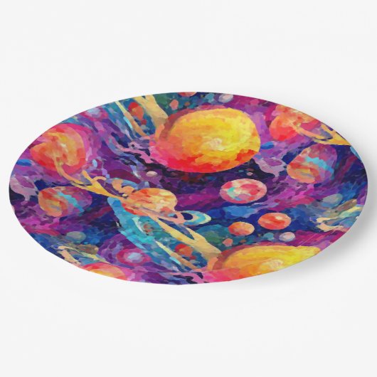 Wondrous-Konstellation Pappteller (Schrägansicht)