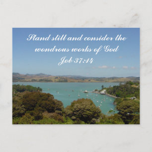 Wondrous Works [von Gott] - Job 37:14 Postkarte