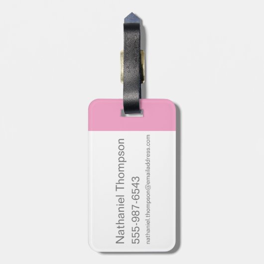 Wonka-Bar-Logo Gepäckanhänger (Rückseite vertikal)