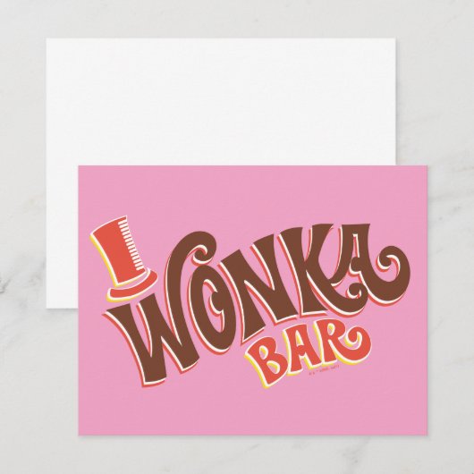 Wonka-Bar-Logo Mitteilungskarte (Vorne/Hinten)