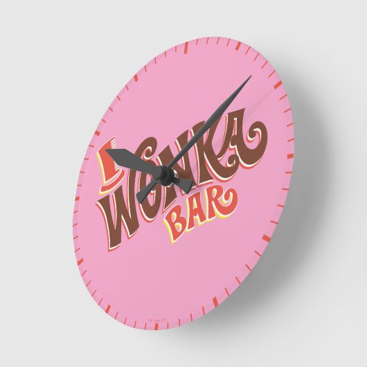 Wonka-Bar-Logo Runde Wanduhr (Winkel)